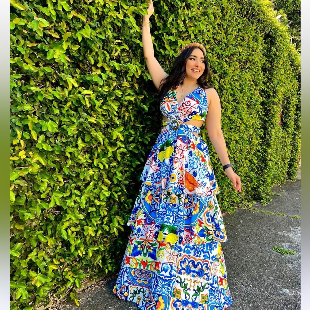 Azul vibrant dress - Picture 2 of 4